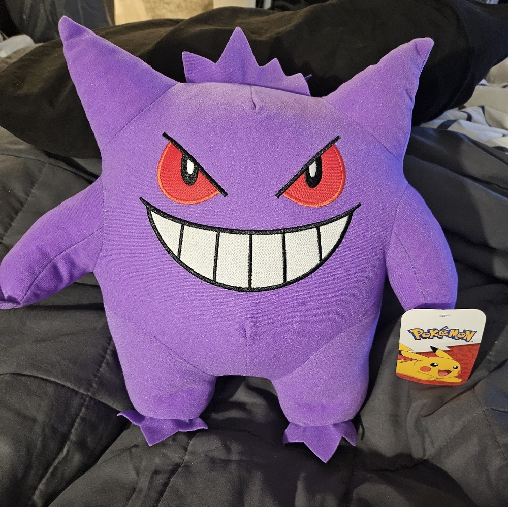 Gengar Plush Pokemon Purple Hanging Stuffed Animal Toy Factory 14” New‎